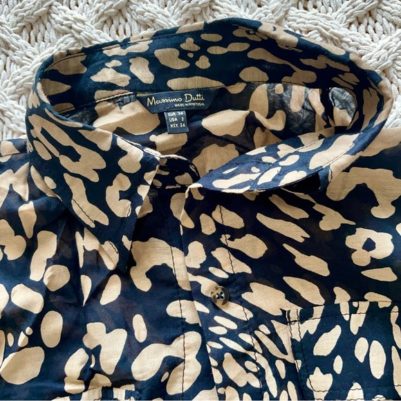 Massimo Dutti Leopard Print Shirt - Picture 2 of 2